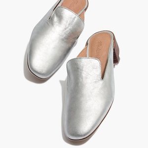 MADEWELL The Willa Loafer Mule in Metallic 9H NWOB
